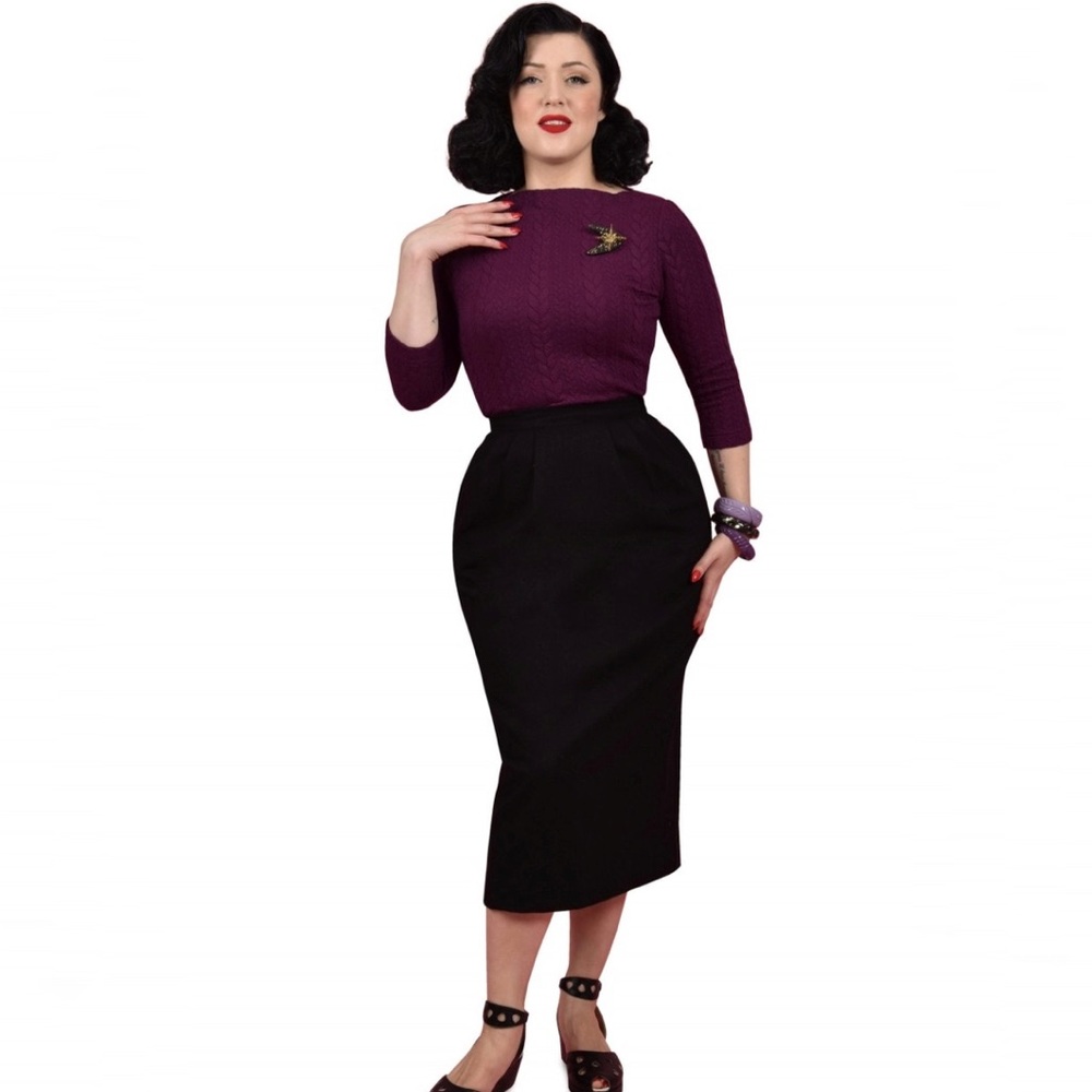 Wool Pencil Skirt